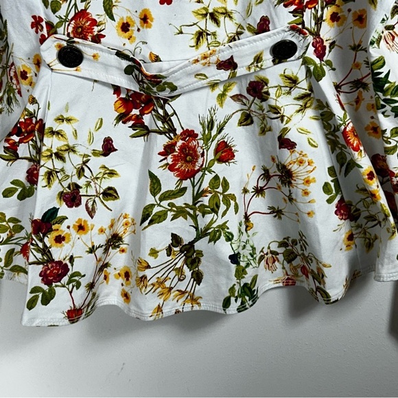 Disney Alice Through the Looking Glass Floral Pattern Button Jacket Size XL - Picture 6 of 15